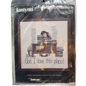 Janlynn I Love This Place Counted Cross Stitch Kit 11-62 Vintage 12x12 New